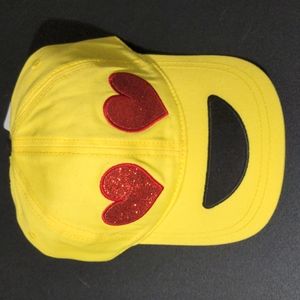Emojinuity Women's Yellow Heart Happy Baseball Cap. OS & NWT